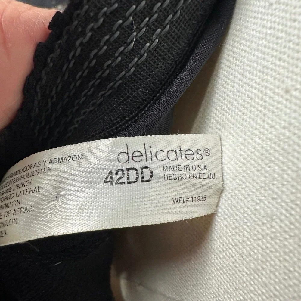 Delicates‎ Black Longline Corset Bra Strapless Underwire Boned 42DD Made in USA
